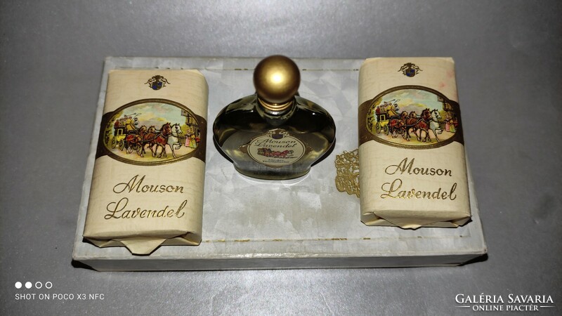 Vintage monsoon lavender set of two soaps in a perfume box
