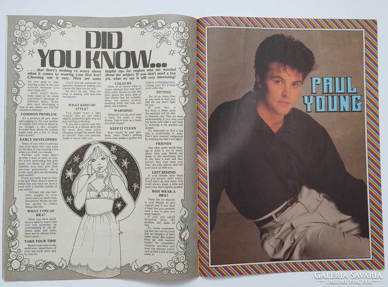 Girl magazine 84/4/28 paul young poster + duran duran nik kershaw thompson twins