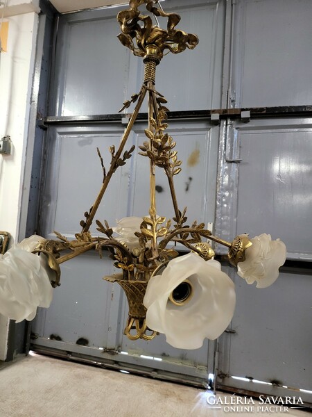 French chandelier with floral decoration