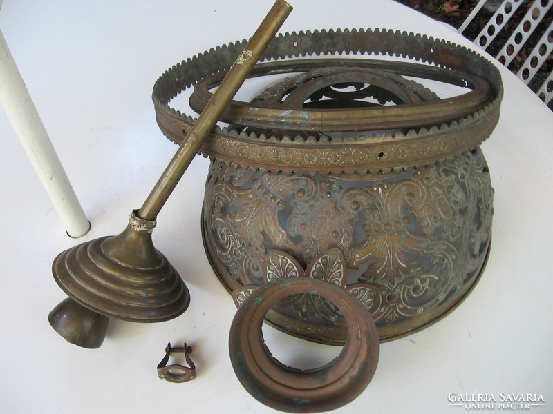 Antique copper lamp parts