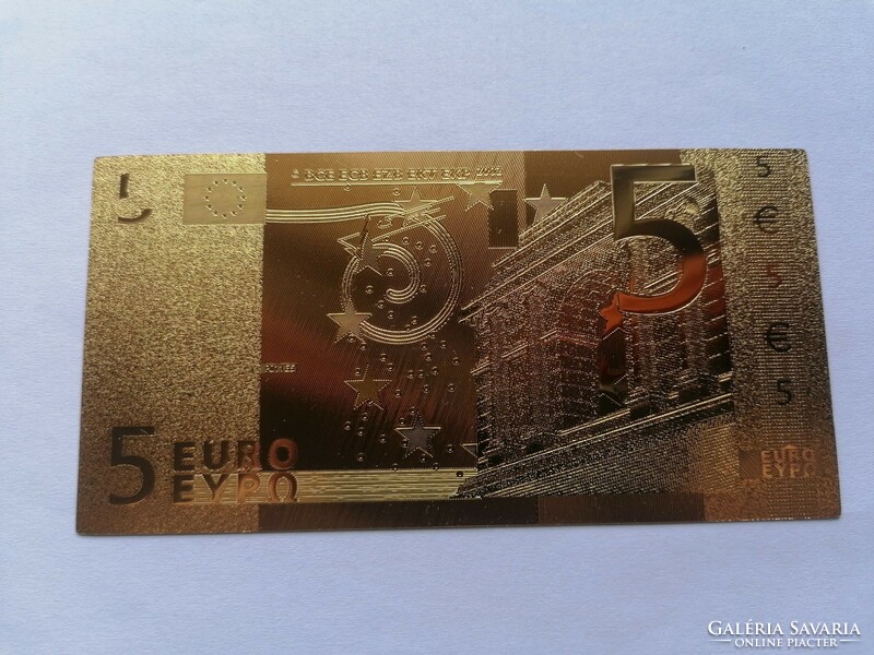 7db-os 24 karátos Aranyozott plasztik Euro sor!!!
