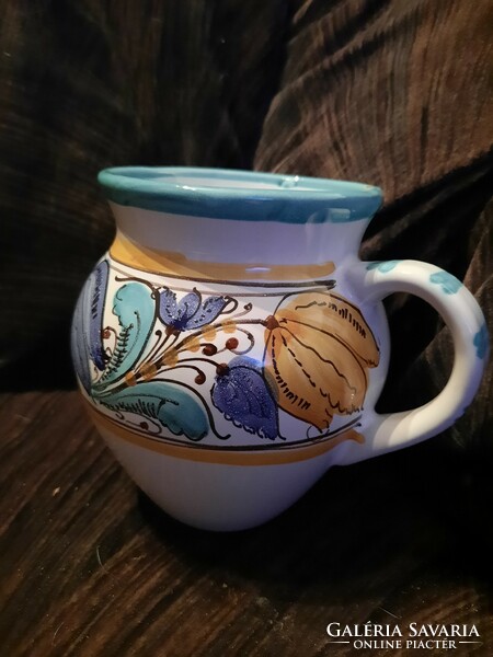 Painted-glazed ceramic jug