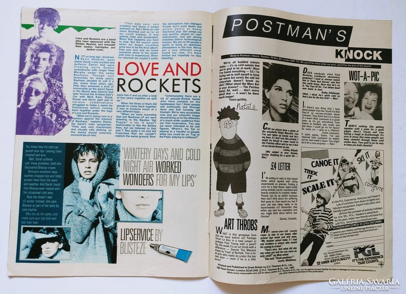 Patches magazine 87/1/24 spandau ballet + fuzzbox posters duran duran love & rockets