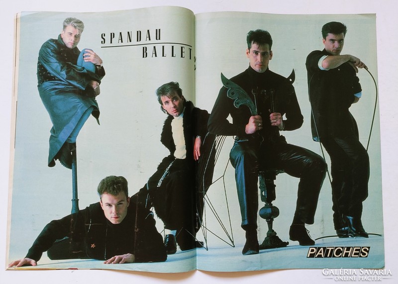 Patches magazin 87/1/24 Spandau Ballet + Fuzzbox poszterek Duran Duran Love & Rockets