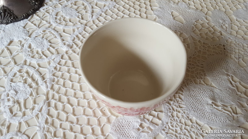 An English rural scene, earthenware sugar bowl