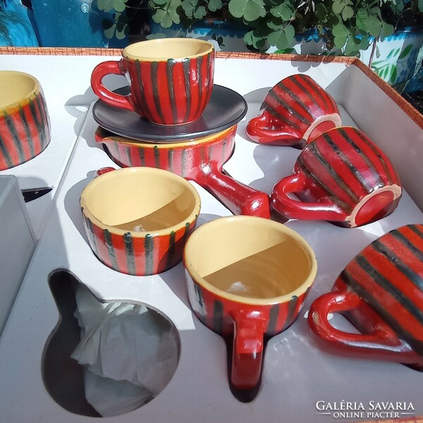 Retro Hungarian ceramic coffee set