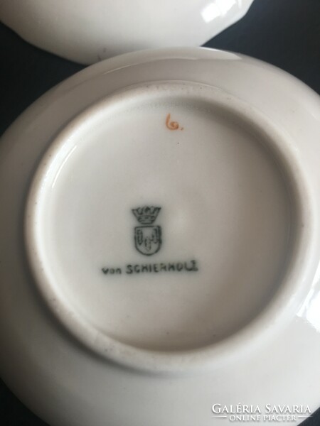Von Schierholz porcelán pici tányér szett