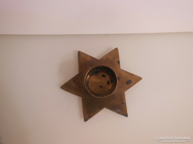 Candle holder - copper - old - 12 cm - perfect