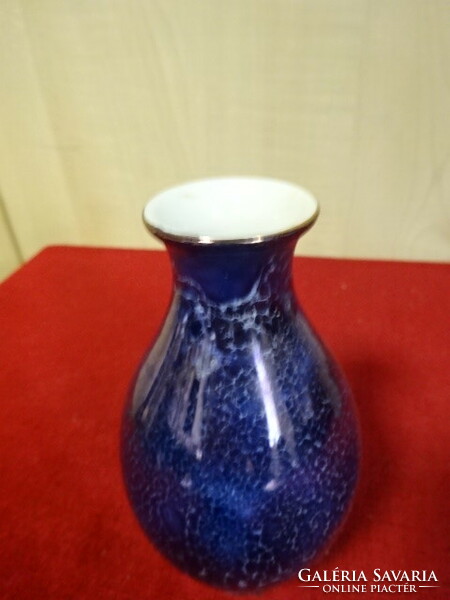 Hollóháza porcelain, luster-glazed vase, height 12 cm. Jokai.