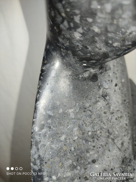 Art deco large size marble or granite dancing couple statue damaged 60 cm