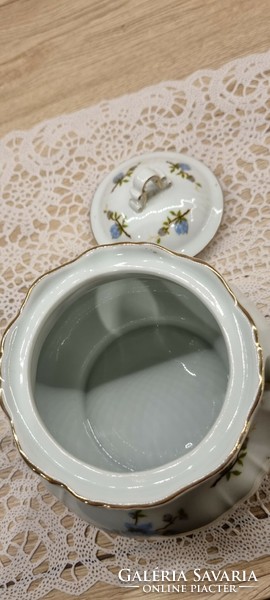 Zsolnay peach blossom pattern sugar bowl, tea