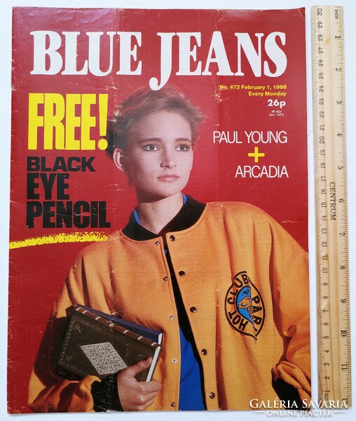 Blue jeans magazine 86/2/1 arcadia poster michael le vell paul young springsteen cure