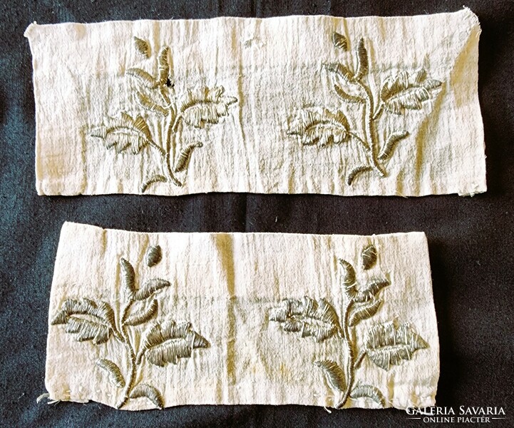 xvii. Sz apacá zárdamunk gold embroidery embroidered with metal thread Hungarian needlework dress decoration pair museum