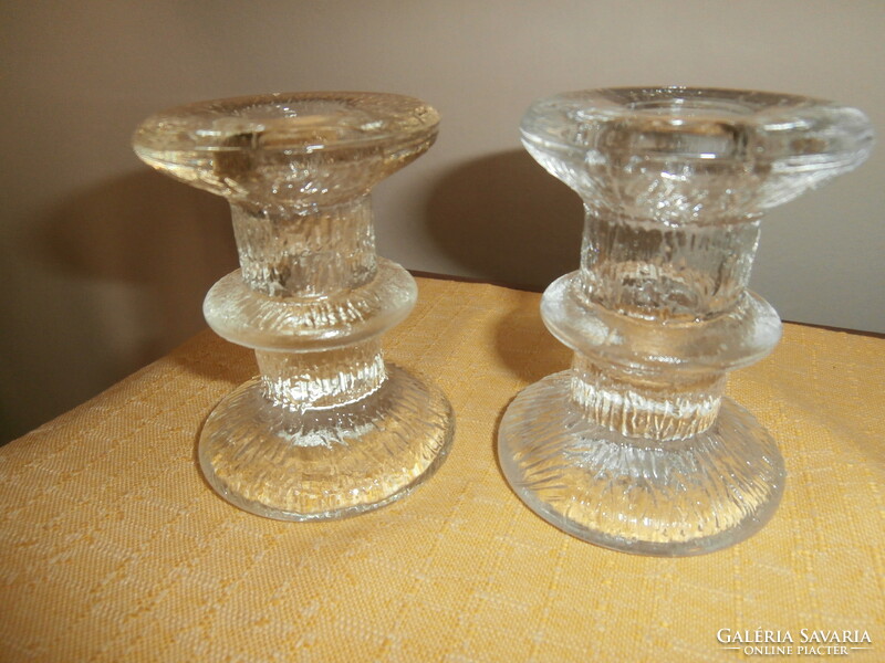 Littala ice glass Scandinavian desing candle holders