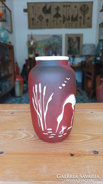 Antique Holloháza Szakmáry porcelain vase