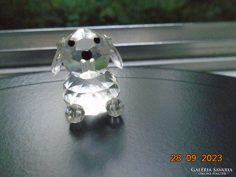 Hand polished Czech Mayfair Bohemia lead crystal animal figure from the 70s, dog