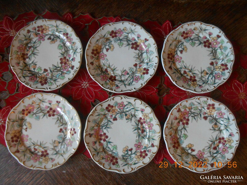 Zsolnay bamboo pattern cake plate set