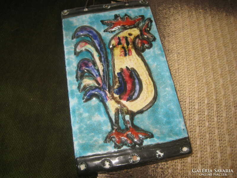 The rooster, wall ceramic, b. THE . With signal