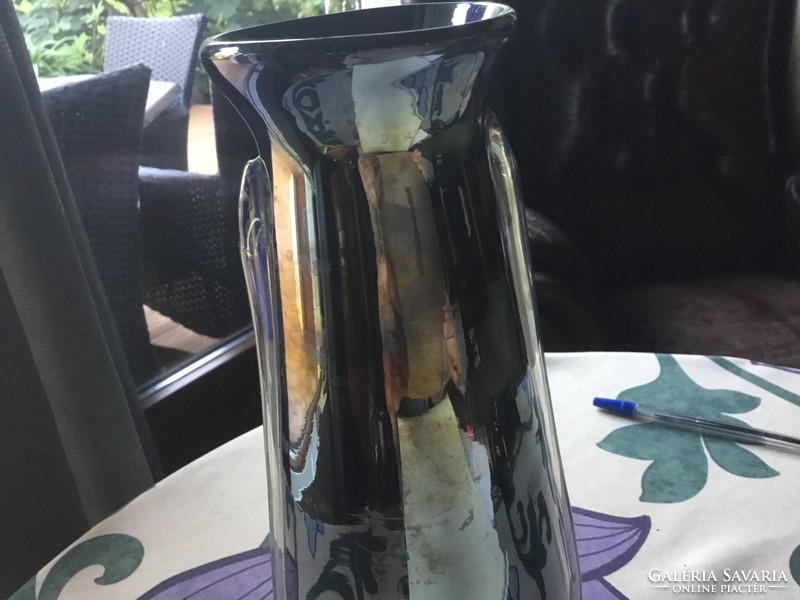 Beautiful iridescent, metallic vase, 28 cm, flawless