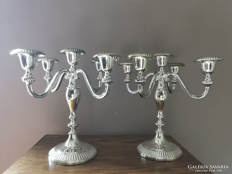 2 5-branch candle holders | sole | height: 24 cm