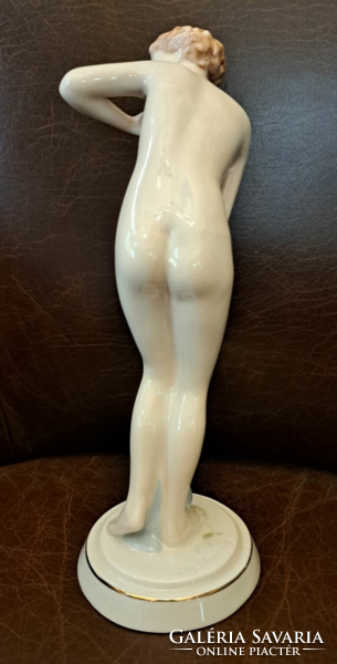 Elly Strobach női akt porcelán szobor, hibátlan