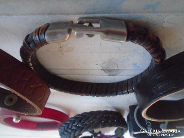 7 extra cool ffi bracelets for sale only together, leather, rubber, textile for the price of 1 for men