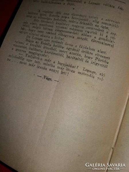 1906.Champol: the siren siren French novel book according to the pictures Hungarian newspaper