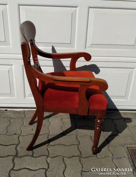 4 Upholstered armchairs, made of hardwood