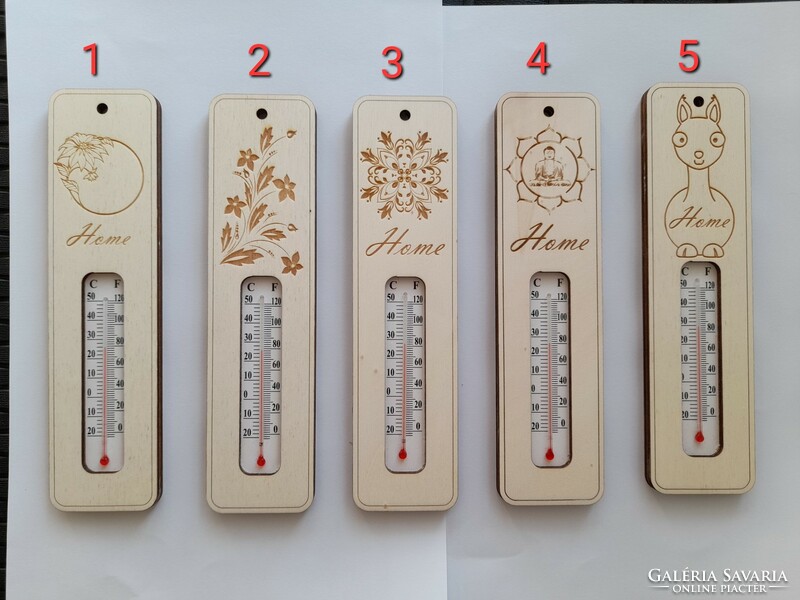 Wooden thermometer decoration