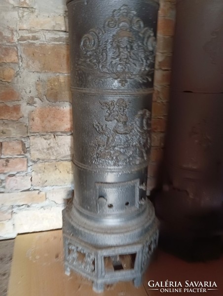 Rarity !!! 2 1880 column stoves, iron stoves from the Munkácsy foundry