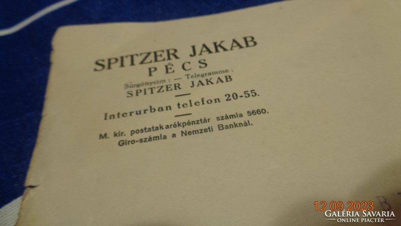 Munkahelyi ajánlás ,  Spitzer Jakab ,  1937.