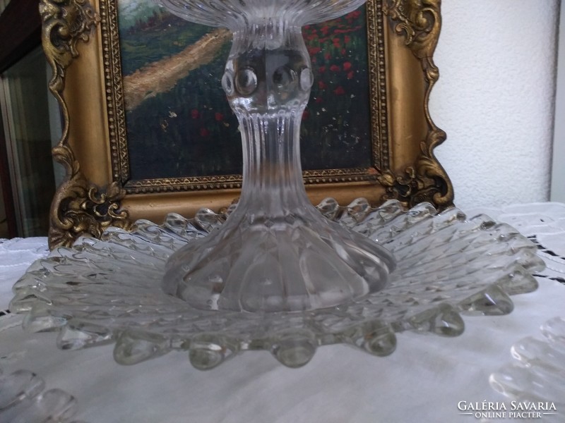 K.Stoll Prague üveg asztalközép, kínáló szett