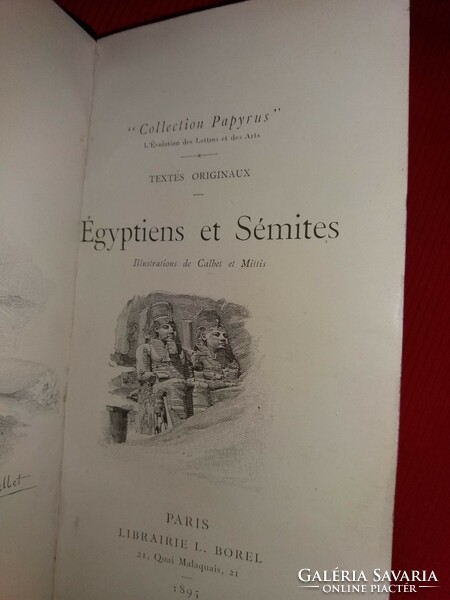 1895. Egyptians and Semites illustrations from the calbet and mittis papyrus collection in French