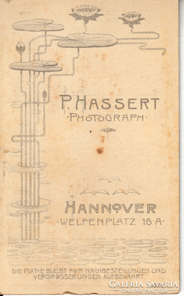 Keményhátú foto, kabinetportré, Hannover, Németország