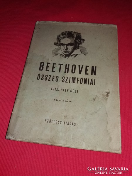 1943. Falk géza: all of Beethoven's symphonies and his biography in good condition Szöllősy book publishing