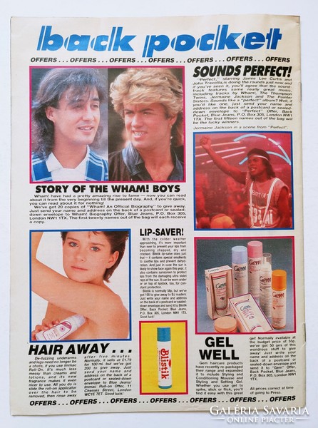 Blue Jeans magazin 85/9/28 Duran Duran poszter Sting Howard Jones Green Armoury Show Wham