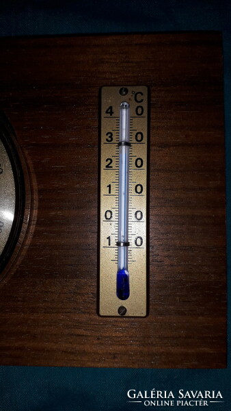 Régi magyar feliratos GDR - NDK működő barométer hőmérővel falapon falidísz 17 x 12 cm képek szerint