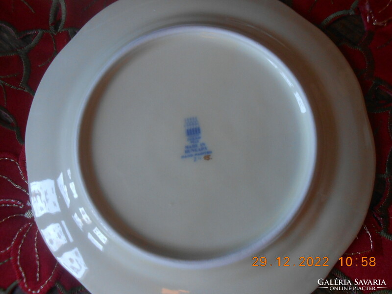 Zsolnay bamboo pattern cake plate set