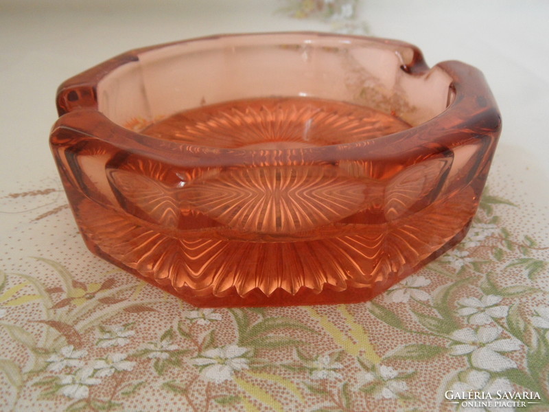 Art deco colored glass ashtray, ashtray