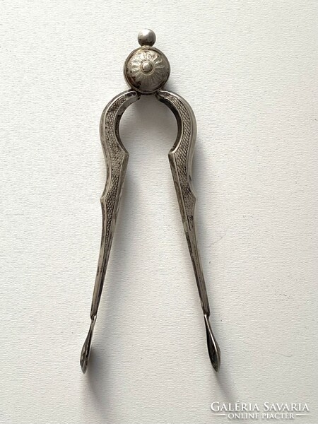 Elegant slide silver sugar tongs 45 gr