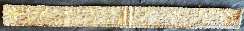 xviii. Sz apaca lockwork golden handwoven metal thread border Hungarian needlework waist belt museum