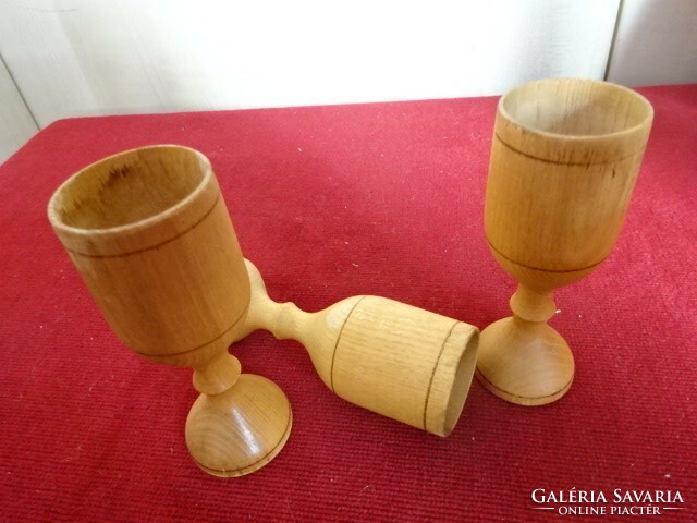 Footed wooden cup, three in one for sale. Jokai.
