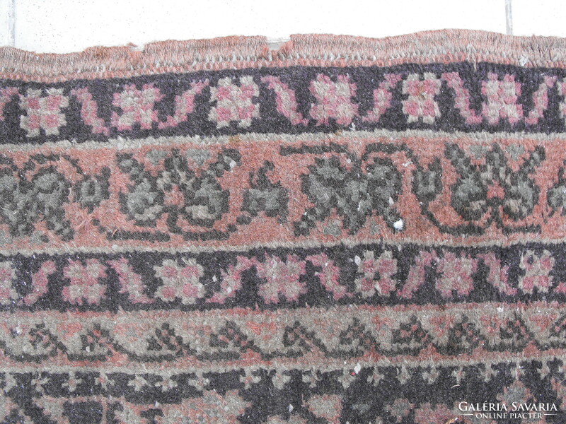 Antique carpet, worn, handmade, size 165 x 95 cm without fringes