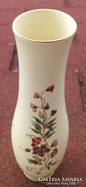 Zsolnay's floral hand-painted, gilded vase