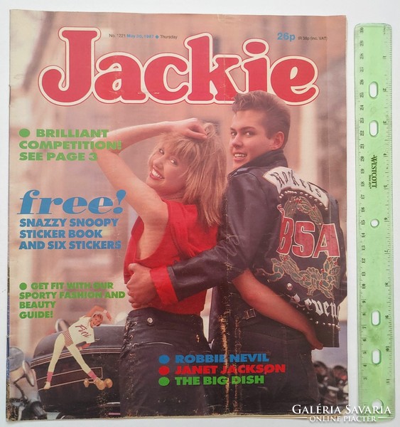 Jackie magazin 87/5/30 Robbie Nevile poszter Janet Jackson Big Dish Mike Smith Mark Casey