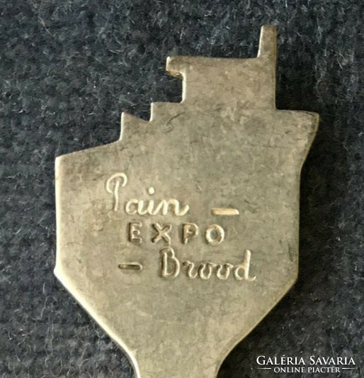 EXPO 1958 világkiállítás Holland pavilon gyűjtői kiskanala ezüst jelzéssel