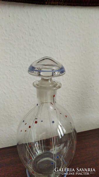 Hungarian art deco liquor bottle {ü10}