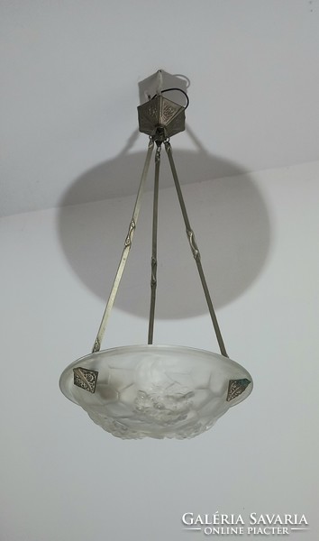 Art deco French degue ros ceiling lamp