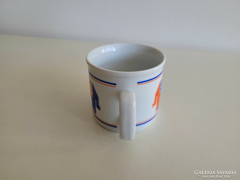 Retro old elephant pattern Zsolnay porcelain mug elephant tea cup children's mug