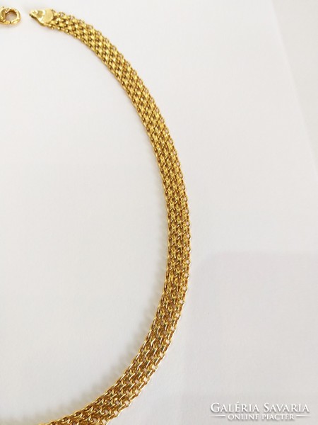 14 Karat, 12.7 g. Multi-row gold necklace (no. 23/41)